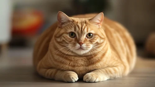 Charming Orange Tabby Cat Resting