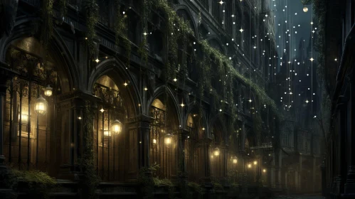 Enchanting Dark Alleyway at Night | Fantasy Wallpapers