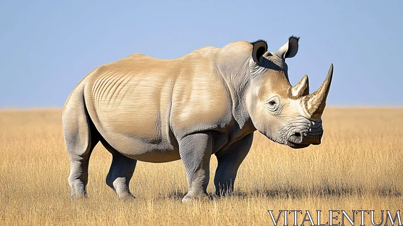 Rhinoceros in the Wild AI Image