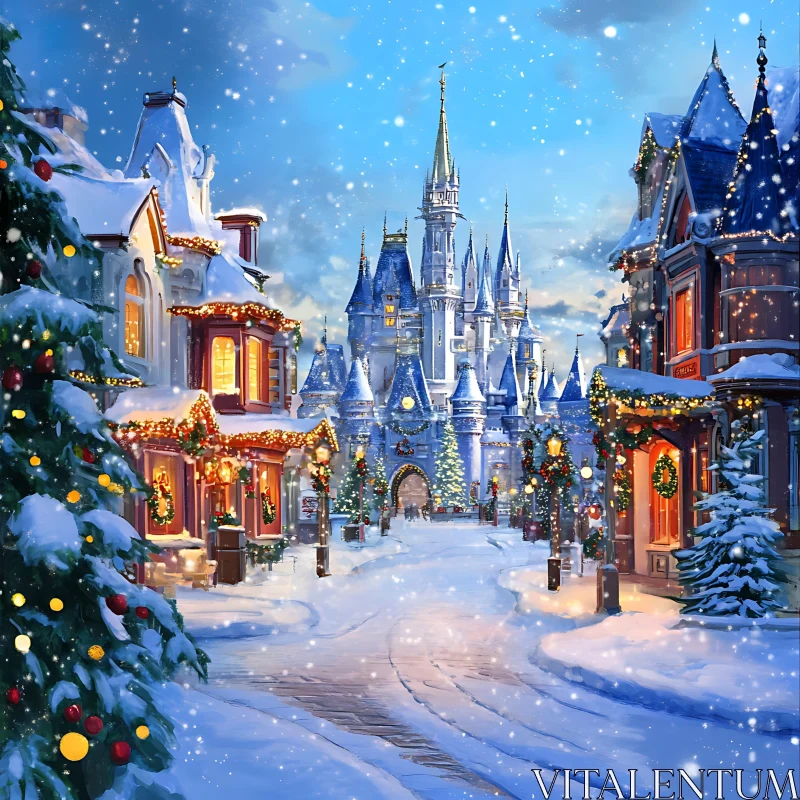 Fairytale Winter Wonderland AI Image