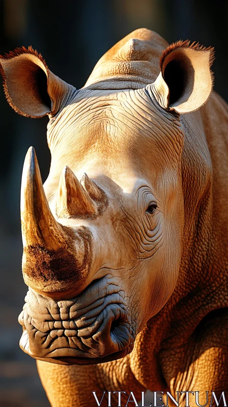 AI ART Rhinoceros Portrait