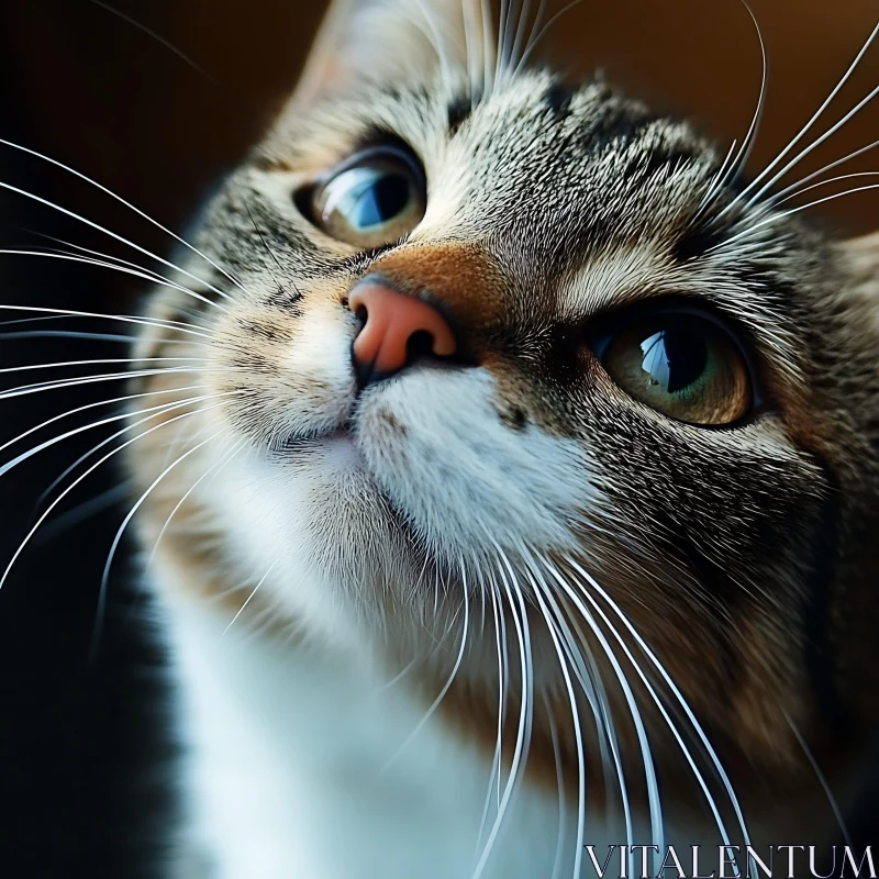 Expressive Feline Close-Up With Stunning Eyes AI Image