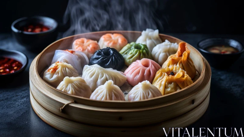 Exquisite Dumplings: A Visual Culinary Delight AI Image