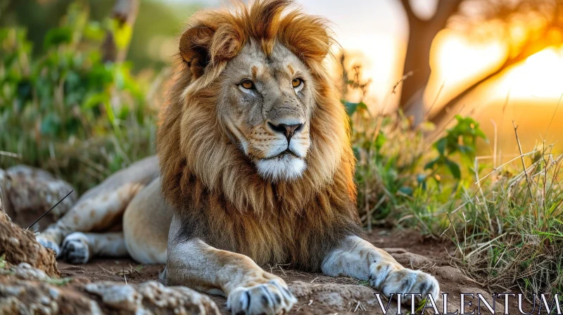 Majestic Lion in the Wild - Captivating Wildlife Photography AI Image