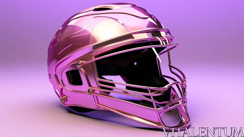 AI ART Pink American Football Helmet 3D Rendering