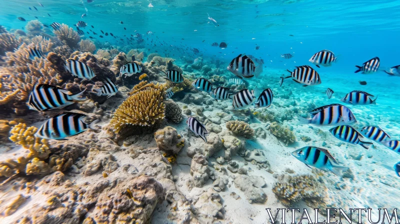Underwater Coral Reef with Colorful Fish - A Captivating Scene AI Image