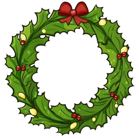 Decorative Holiday Wreath Design