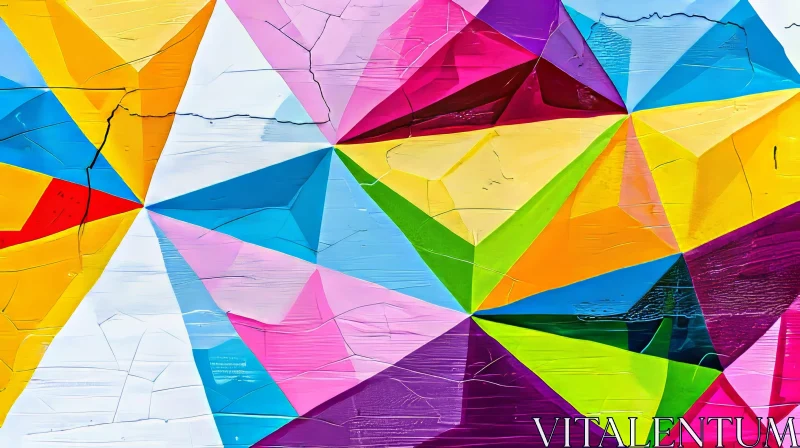 Colorful Abstract Geometric Painting for Modern Spaces AI Image