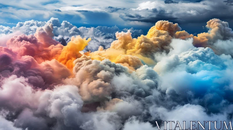 Colorful Cloudscape - A Captivating Wallpaper for Presentation AI Image