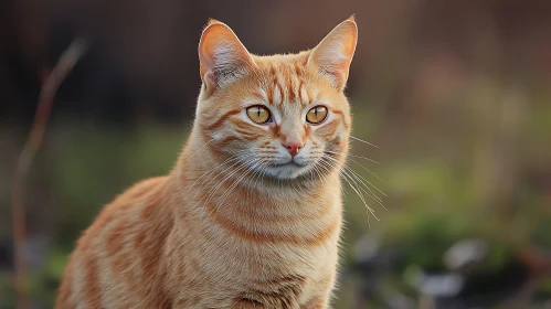 Majestic Ginger Cat in Natural Setting