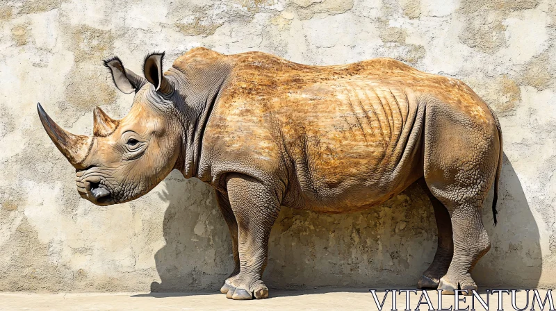 AI ART Rhinoceros in Natural Habitat