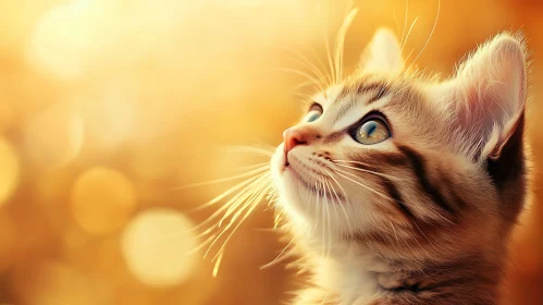 Charming Kitten in Soft Golden Light