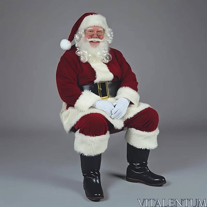 Traditional Santa Claus for Christmas AI Image