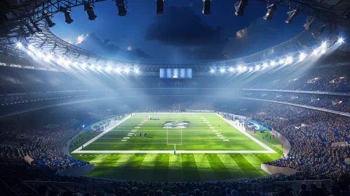 Exciting American Football Stadium Scene