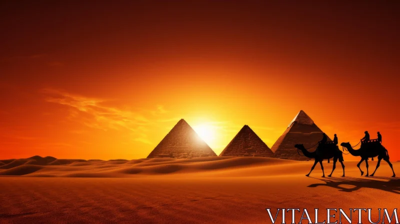 Ancient Egyptian Landscape with Pyramids - Enchanting 32k UHD Photo AI Image