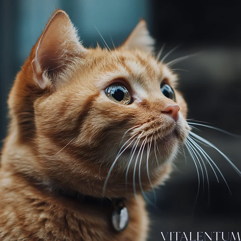 Detailed Orange Tabby Cat Close-Up AI Image