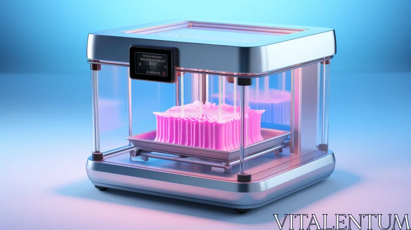 AI ART Futuristic 3D Printing in Progress