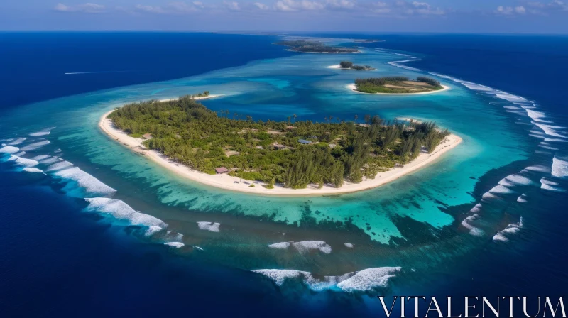 Asian Tropical Islands: A Breathtaking Aerial View AI Image