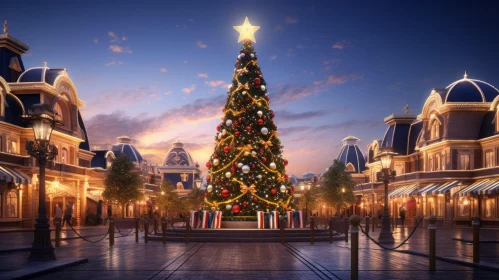 Captivating Christmas Tree at Disneyland Paris | Photorealistic Rendering