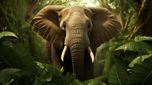 Realistic Elephant in Forest | Hyper-Detailed Rendering