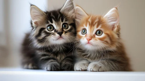 Charming Twin Kittens Close-Up