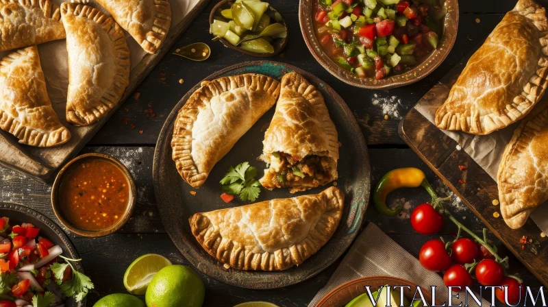 Delicious Empanadas: Latin American Food Photography AI Image
