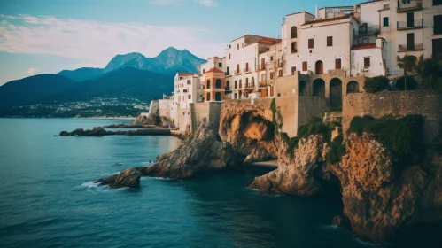Enchanting Italian Village on Cliffs: Ocean and Mountain Views