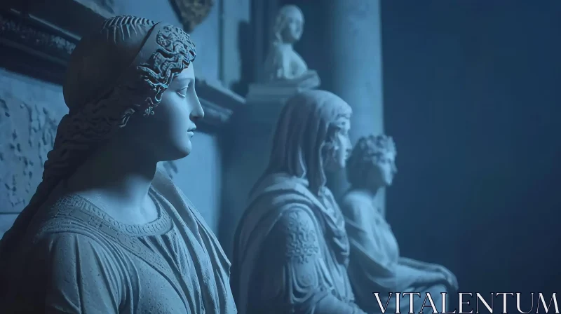 Serene Classical Sculpture | 3D Rendering Artwork AI Image