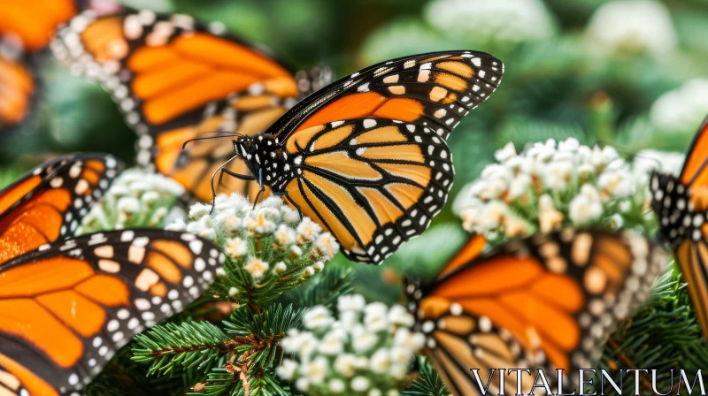 Stunning Monarch Butterfly on Flower - Close-Up Nature Photography AI Image