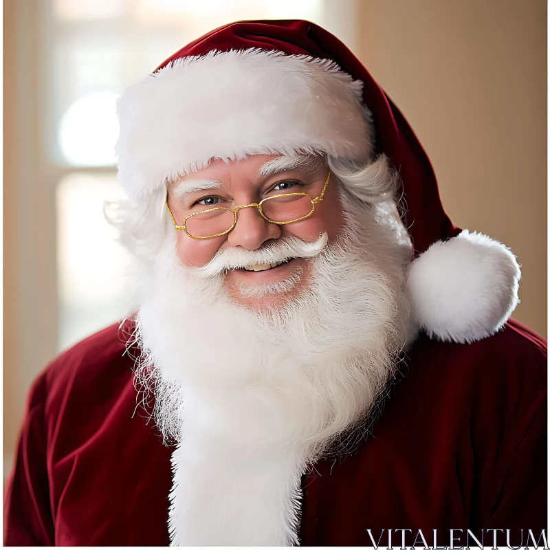 Jolly Santa Claus Portrait AI Image