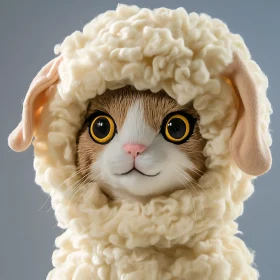 Cute Cat Dressed as a Sheep