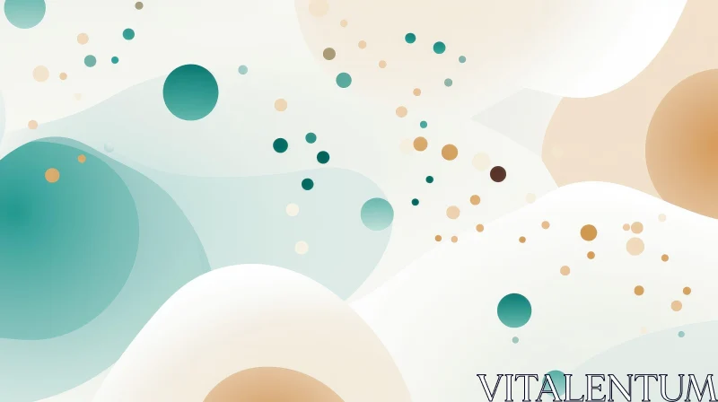 AI ART Serene Pastel Abstract Background with Circles
