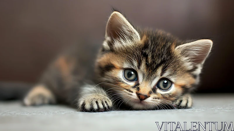 AI ART Inquisitive Kitten with Soft Fur