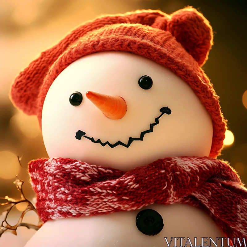 Festive Snowman Image for Christmas AI Image