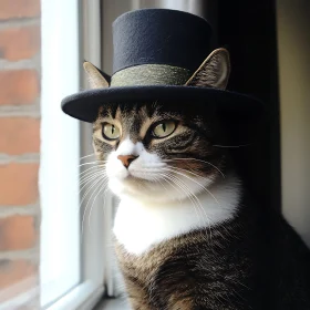 Dapper Cat by the Window