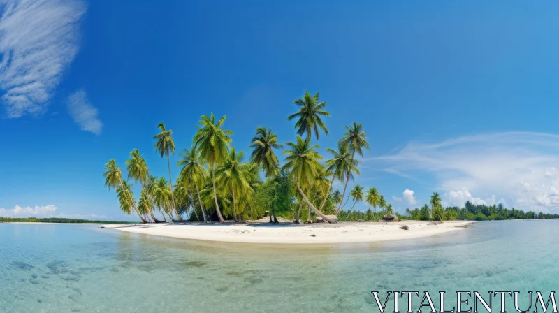 Panoramic Tropical Island Photography | Tranquil Beauty AI Image