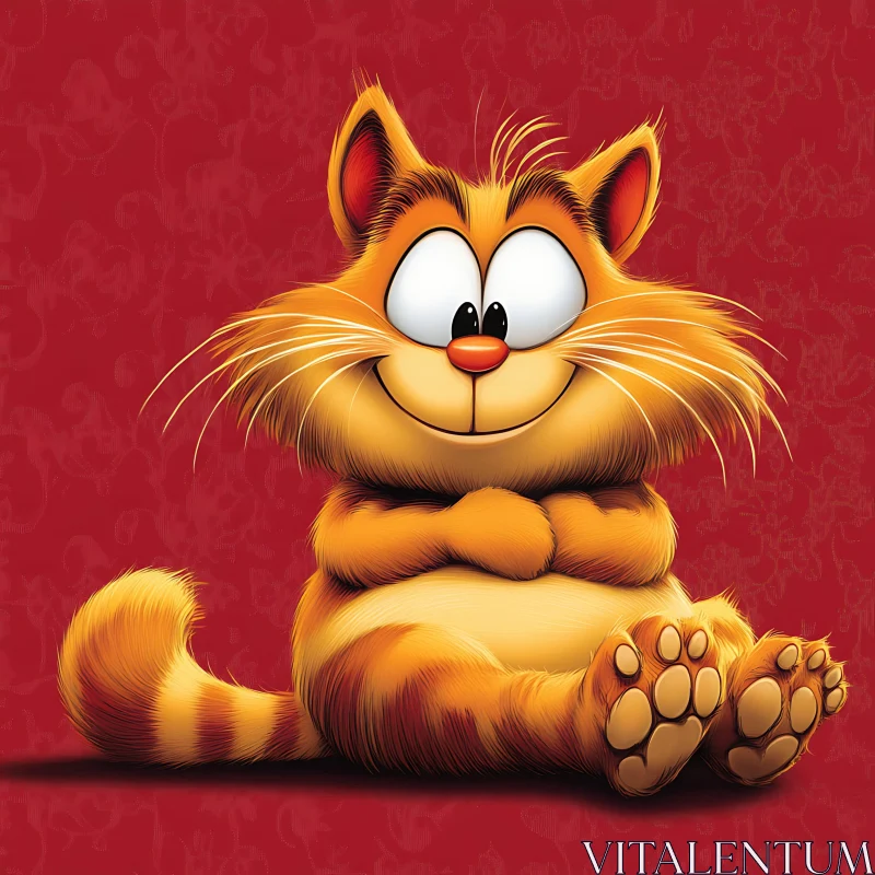 Adorable Orange Cat with Big Smile