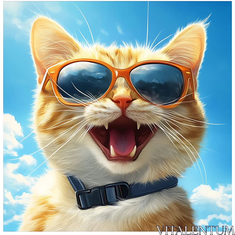 Happy Cat in Sunglasses