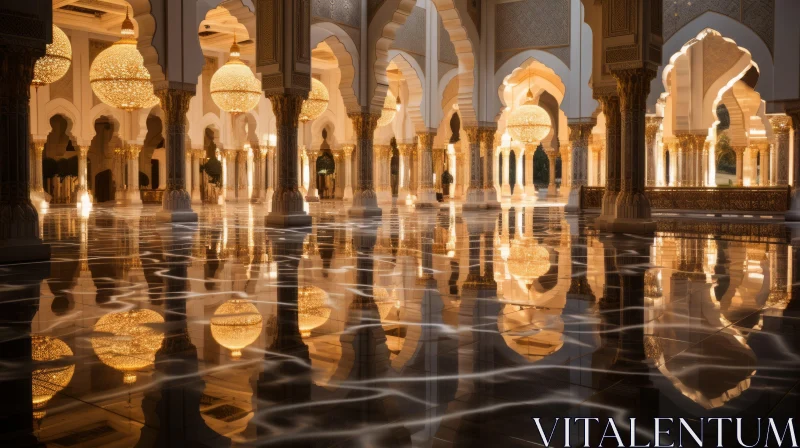 Baroque and Rococo Reflections in Grand Mosques AI Image