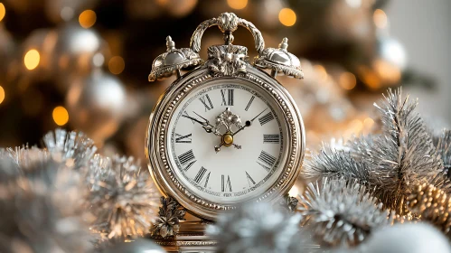 Antique Roman Numerals Clock for Festive Decor