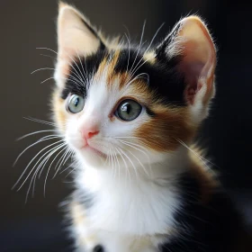 Captivating Close-Up of a Calico Kitten