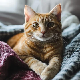 Serene Ginger Cat with Green Eyes