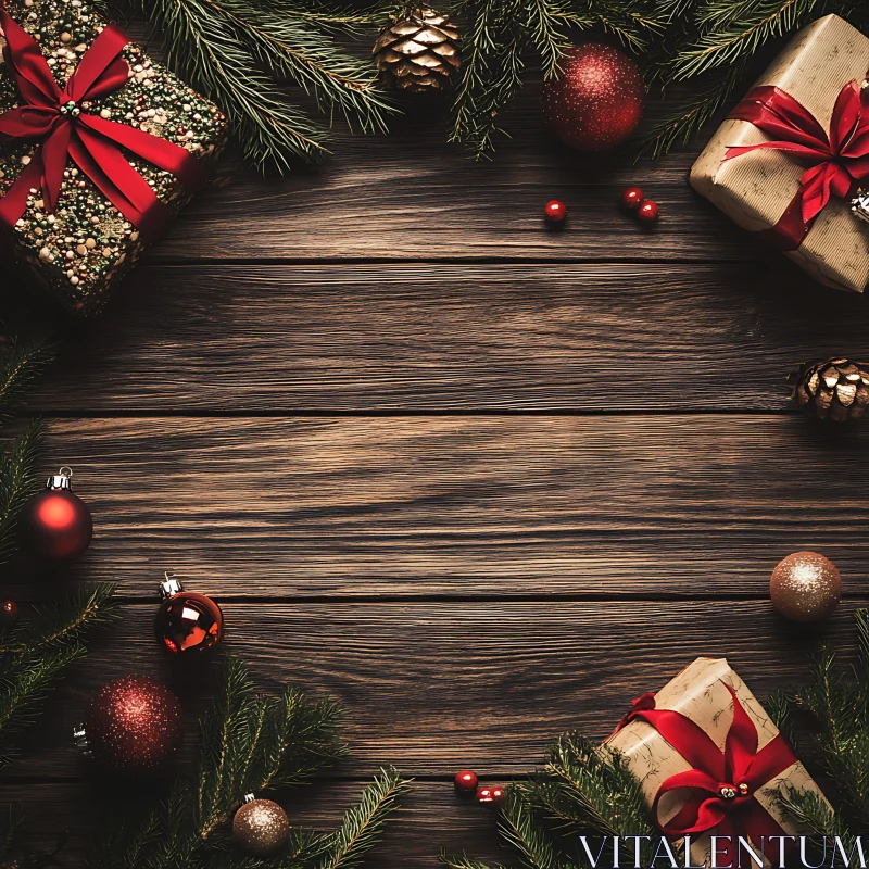 Holiday Season Gift Wrapping Scene