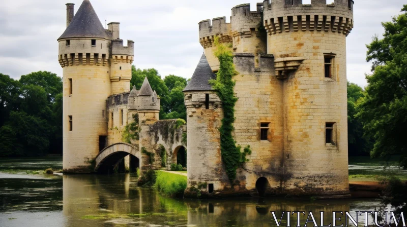 AI ART Enchanting Castle by the River: Serene Architecture Photography