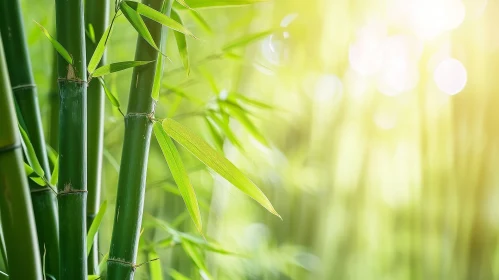 Enchanting Bamboo Forest: A Close-Up of Nature's Serenity