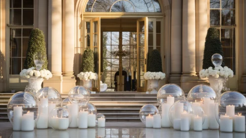 Elegant Mansion with Glass Vases and Candles | Soft Focus Romanticism