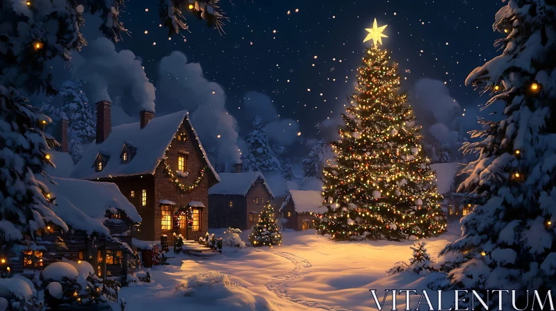 AI ART Winter Wonderland Holiday Scene