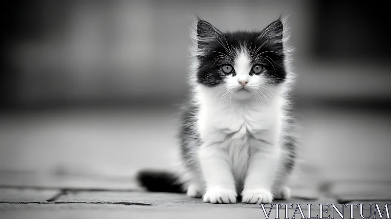 AI ART Cute Fluffy Kitten Image