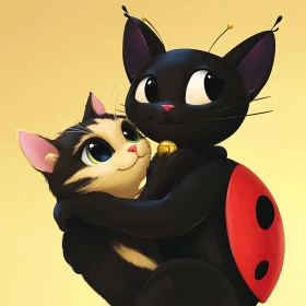 Cute Animated Cats Hugging