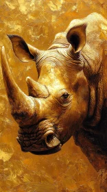 Rhinoceros Art Piece